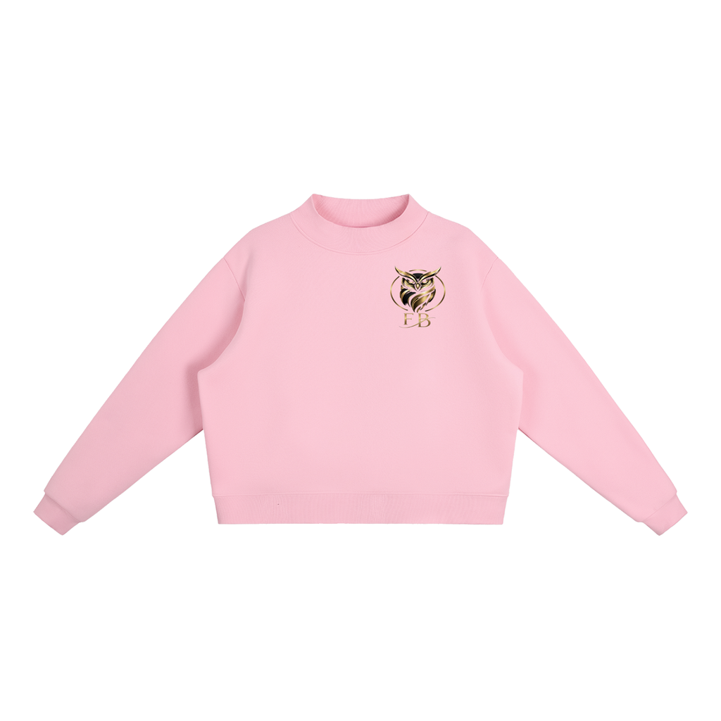 Bella Essential Fleece Mock-Neck Crew Sweatshirt