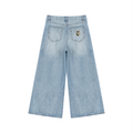 Women's Vintage Wash Distressed Wide Leg Jeans Bella collection
